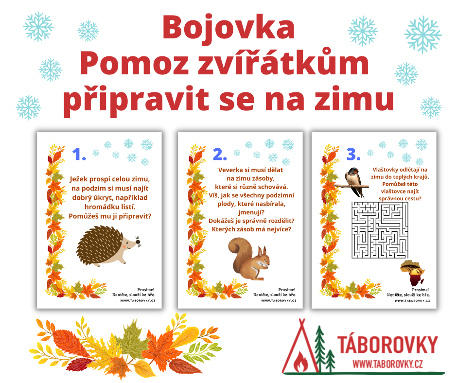 Podzimní bojovka jak připravit zvířátka na zimu
